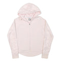 PUMA Womens Pink Hooded Jacket S Polyester Blend Zip Plain Lightweight