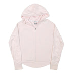 PUMA Womens Pink Hooded Jacket S Polyester Blend Zip Plain Lightweight