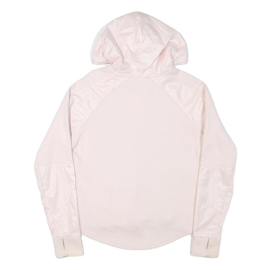 PUMA Womens Pink Hooded Jacket S Polyester Blend Zip Plain Lightweight