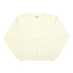 LEE Womens Cream Sweatshirt Crew Neck L Cotton Blend Pullover Casual