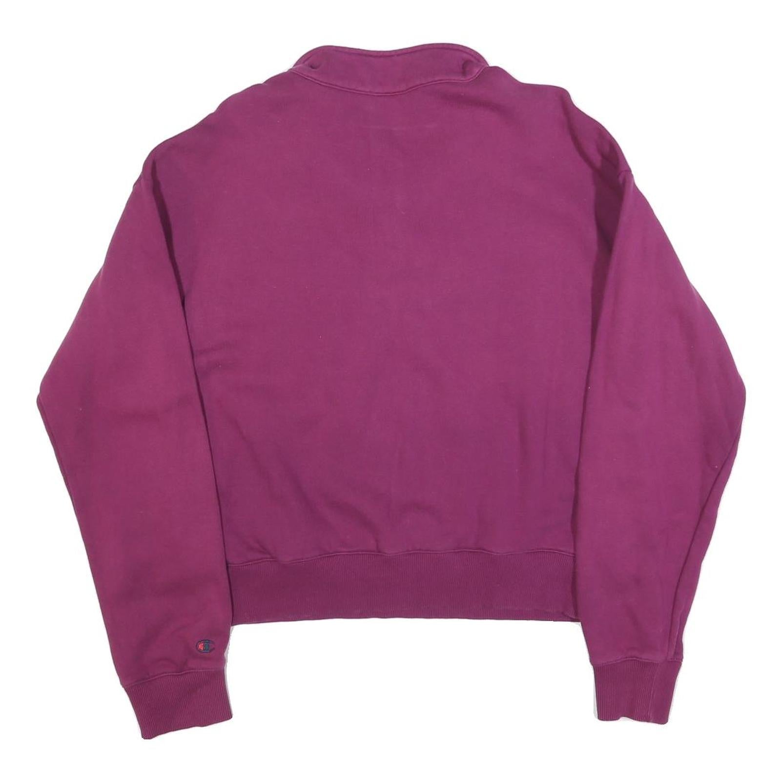 CHAMPION Womens Red 1/4 Zip XL Sweatshirt Logo Pullover Sports Casual