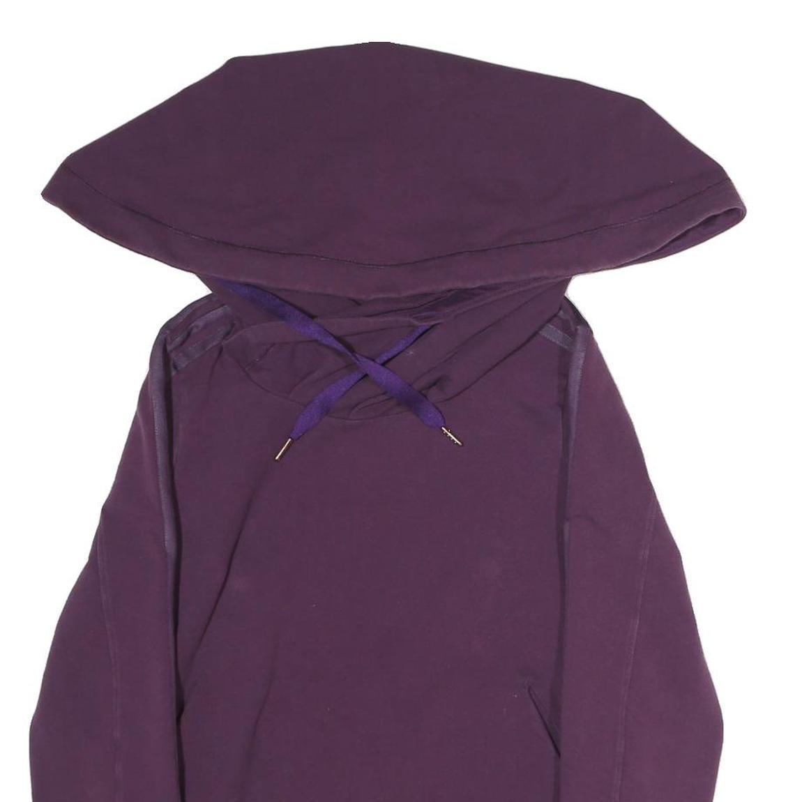 ADIDAS Womens Purple Hoodie S Cotton Blend Casual Sporty Sweatshirt