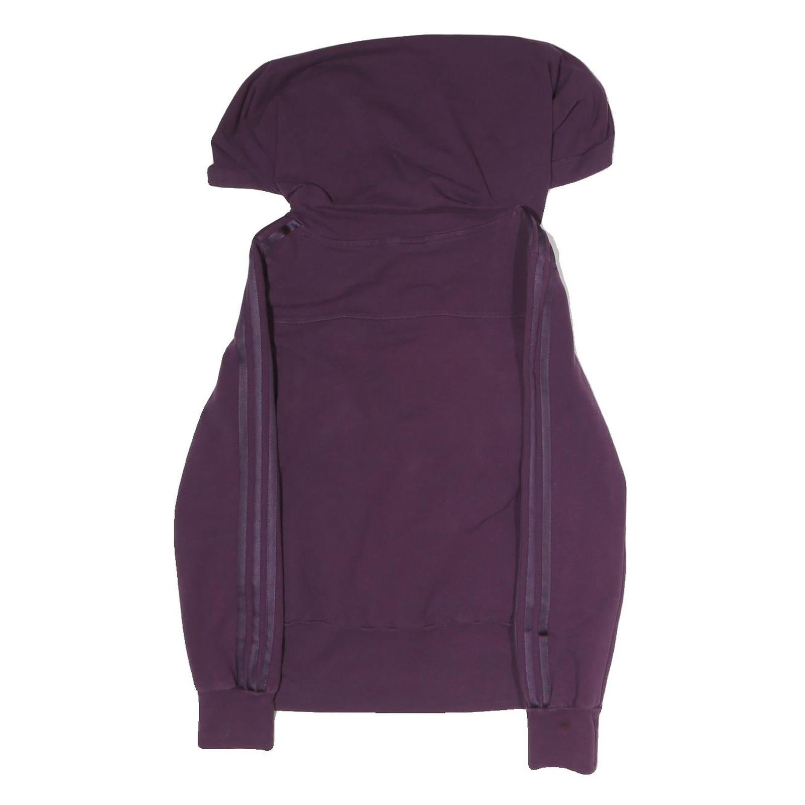 ADIDAS Womens Purple Hoodie S Cotton Blend Casual Sporty Sweatshirt