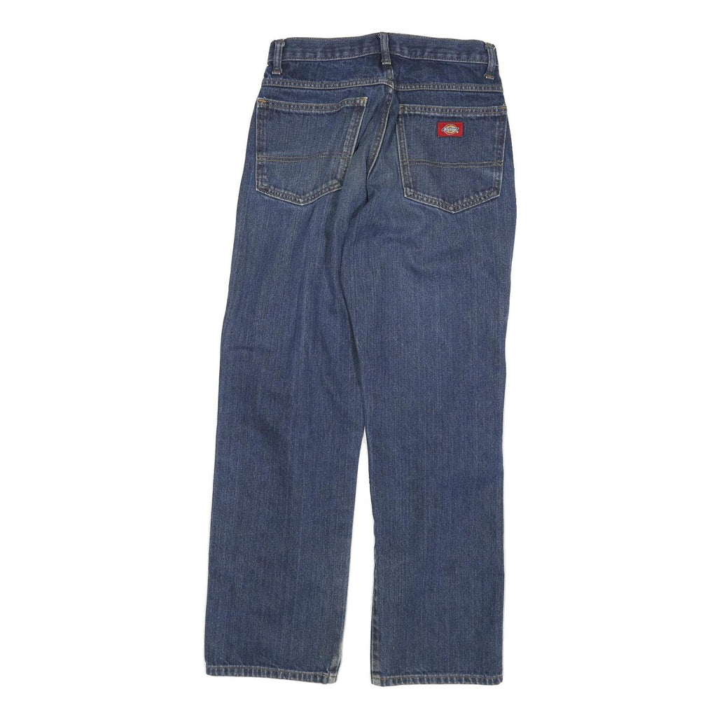 DICKIES Mens Jeans Blue Regular Straight Denim W27 L30 Workwear Casual Style