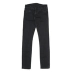 CARHARTT Mens Slim Skinny Black Denim Cotton Jeans W30 L32 Button Closure