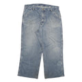 CARHARTT Mens Relaxed Jeans Blue Denim W36 L27 Cotton Blend Zip Workwear