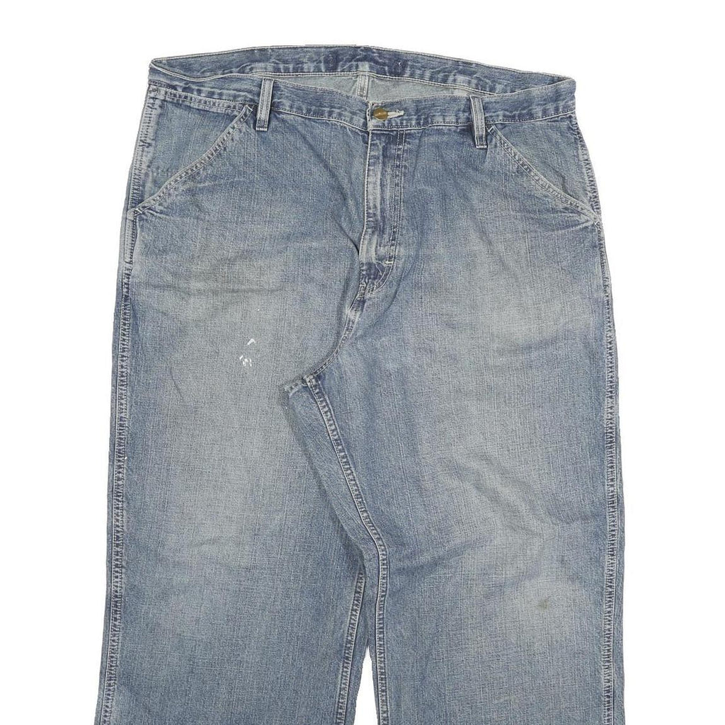 CARHARTT Mens Relaxed Jeans Blue Denim W36 L27 Cotton Blend Zip Workwear