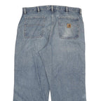 CARHARTT Mens Relaxed Jeans Blue Denim W36 L27 Cotton Blend Zip Workwear