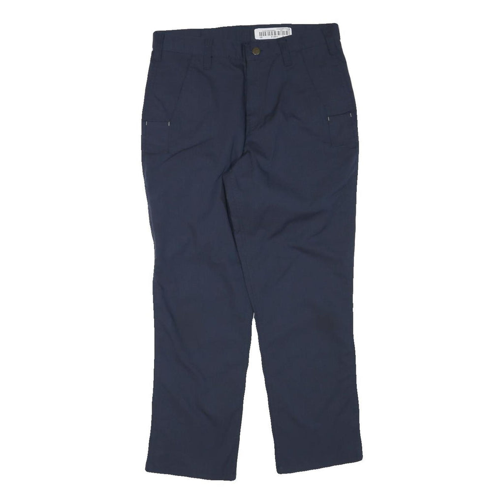 CARHARTT Mens Polyester Blend Navy Regular Fit Straight Trousers W32 L27