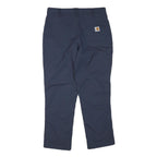 CARHARTT Mens Polyester Blend Navy Regular Fit Straight Trousers W32 L27