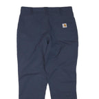 CARHARTT Mens Polyester Blend Navy Regular Fit Straight Trousers W32 L27
