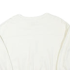 LEE Womens White Henley Neck XS Cotton Blend Sweatshirt Long Sleeve Pullover