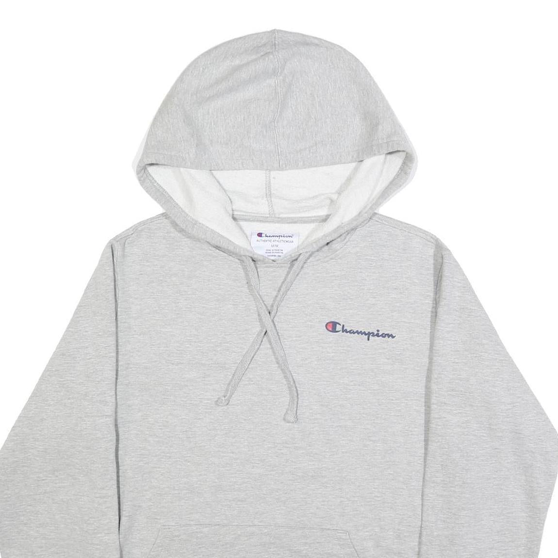 CHAMPION Mens Grey Hoodie M Cotton Blend Pullover Casual Everyday