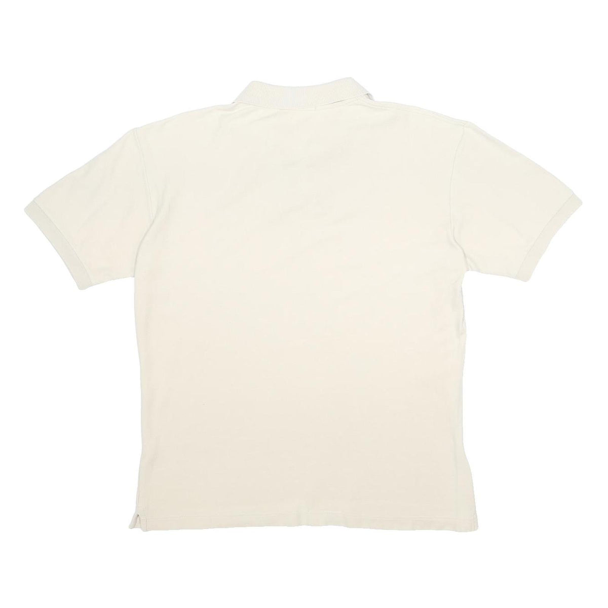 FILA Mens White Short Sleeve Plain M Polo Shirt Cotton Casual Summer