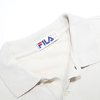 FILA Mens White Short Sleeve Plain M Polo Shirt Cotton Casual Summer
