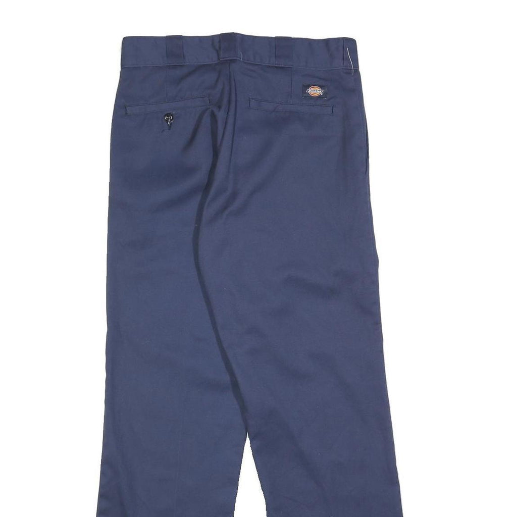 DICKIES Mens Blue Regular Fit Straight Leg Trousers W30 L32 Classic Workwear