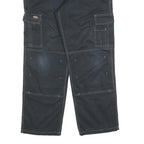 DICKIES Mens Cotton Blend Black Relaxed Cargo Trousers W36 L32 Workwear Utility