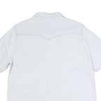 LEVI'S Womens White Denim Shirt XL Cotton Casual Short Sleeve Button