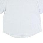 LEVI'S Womens White Denim Shirt XL Cotton Casual Short Sleeve Button