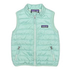 PATAGONIA Girls Mint Green Puffer Jacket 2Y Polyester Zip Sleeveless Warm
