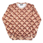 BELOVED Womens Brown Crew Neck M Printed Polyester Sweatshirt Pullover