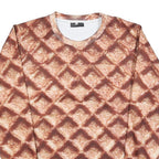 BELOVED Womens Brown Crew Neck M Printed Polyester Sweatshirt Pullover