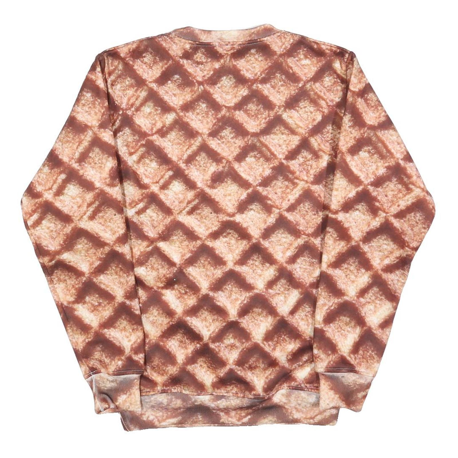 BELOVED Womens Brown Crew Neck M Printed Polyester Sweatshirt Pullover