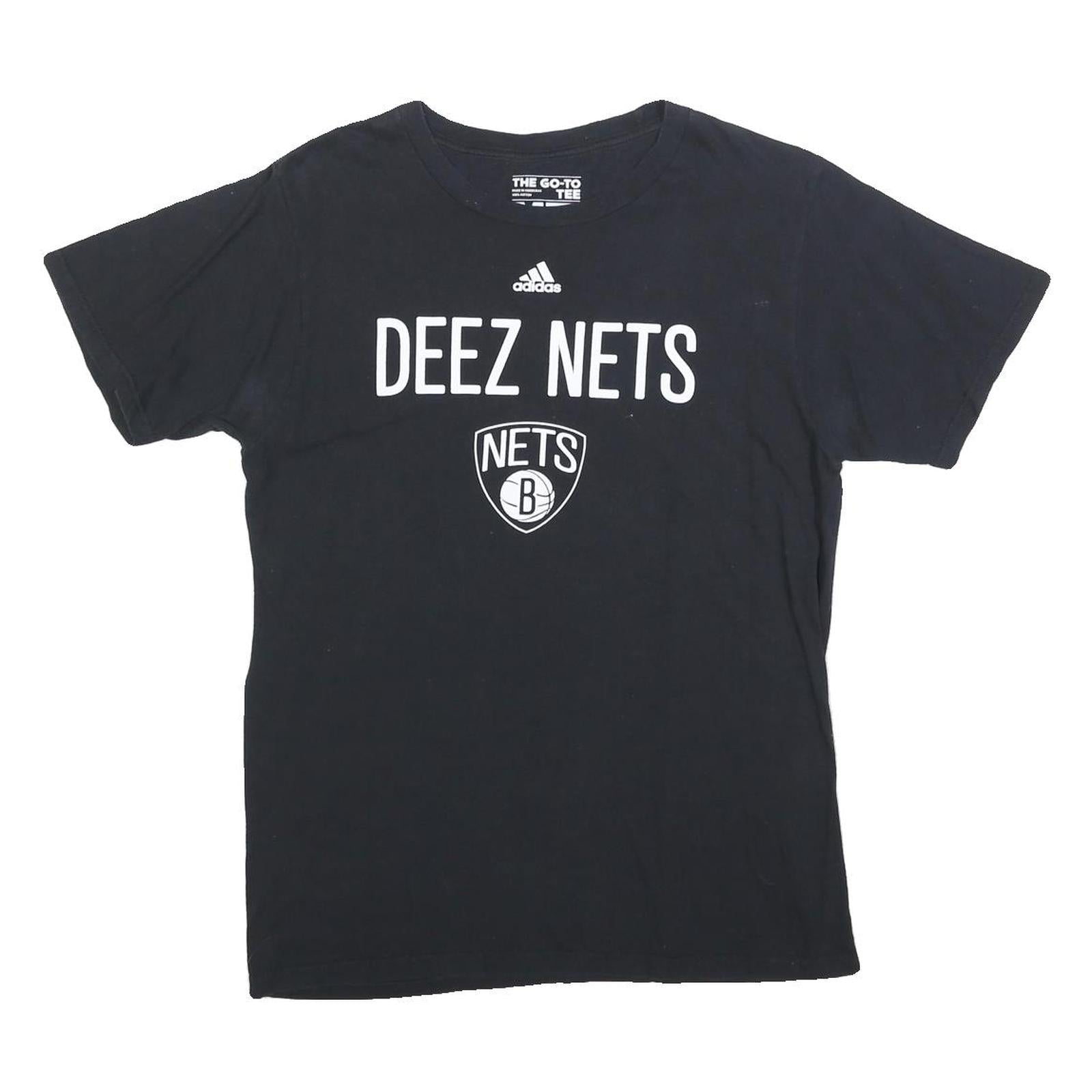 ADIDAS Mens Black Deez Nets Graphic T-Shirt M Short Sleeve Crew Neck Sportswear