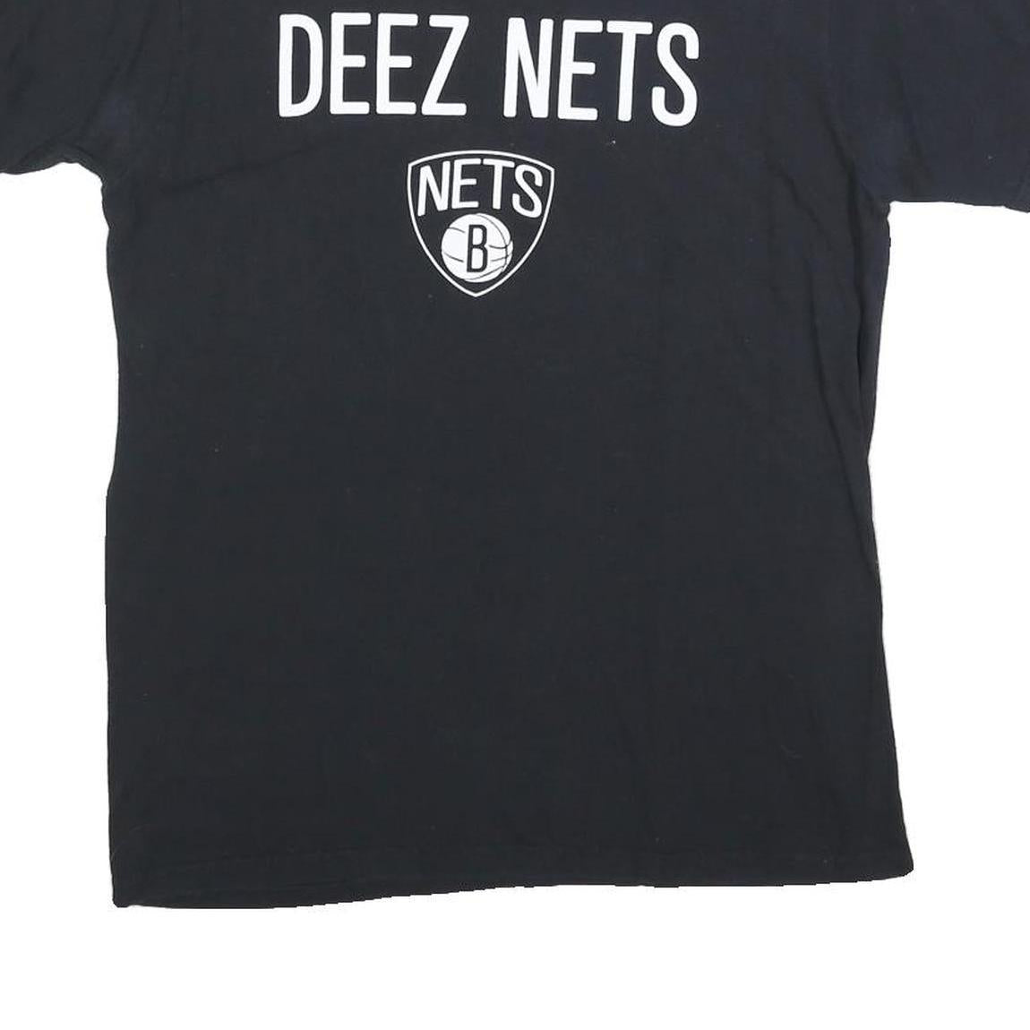 ADIDAS Mens Black Deez Nets Graphic T-Shirt M Short Sleeve Crew Neck Sportswear