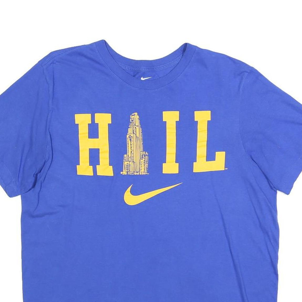 NIKE Mens Blue H I L Graphic Short Sleeve Crew Neck T-Shirt L Cotton Blend