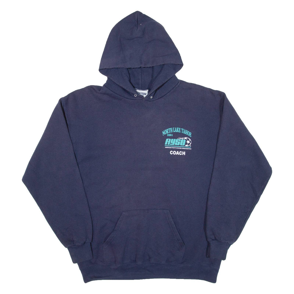 LEE North Lake Tahoe 2001 Mens Blue Hoodie USA L