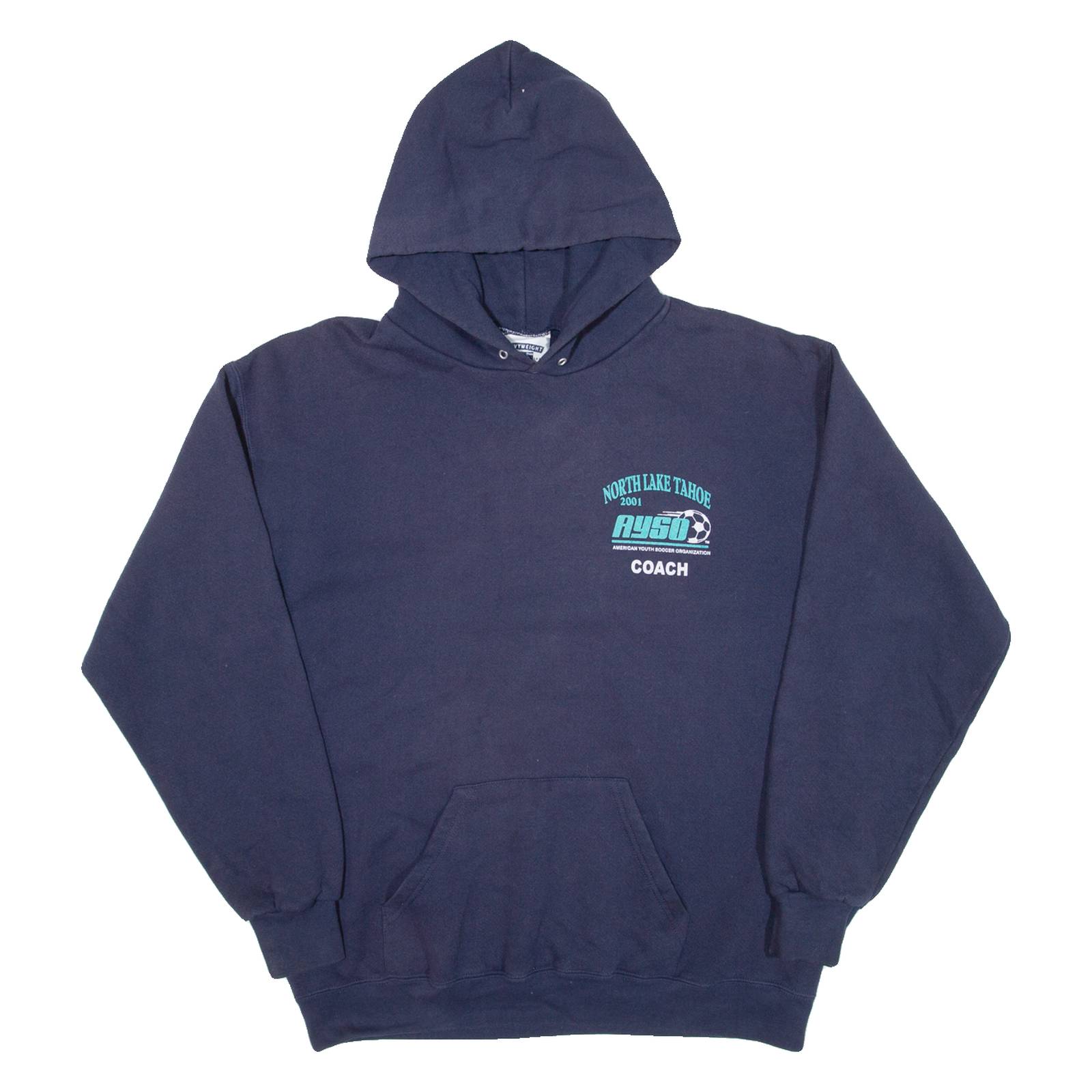 LEE North Lake Tahoe 2001 Mens Blue Hoodie USA L