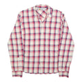CARHARTT Womens White & Pink Check Shirt S Long Sleeve Button Down Cotton Blend