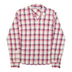 CARHARTT Womens White & Pink Check Shirt S Long Sleeve Button Down Cotton Blend