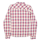CARHARTT Womens White & Pink Check Shirt S Long Sleeve Button Down Cotton Blend