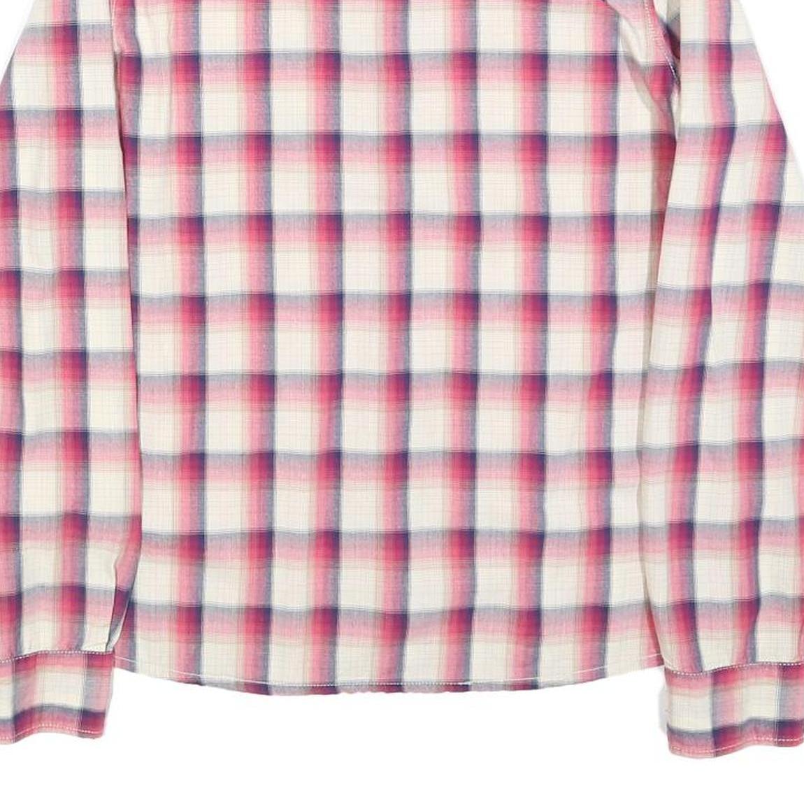 CARHARTT Womens White & Pink Check Shirt S Long Sleeve Button Down Cotton Blend