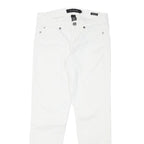 CALVIN KLEIN Womens Cotton Blend White Slim Skinny Trousers W27 L25