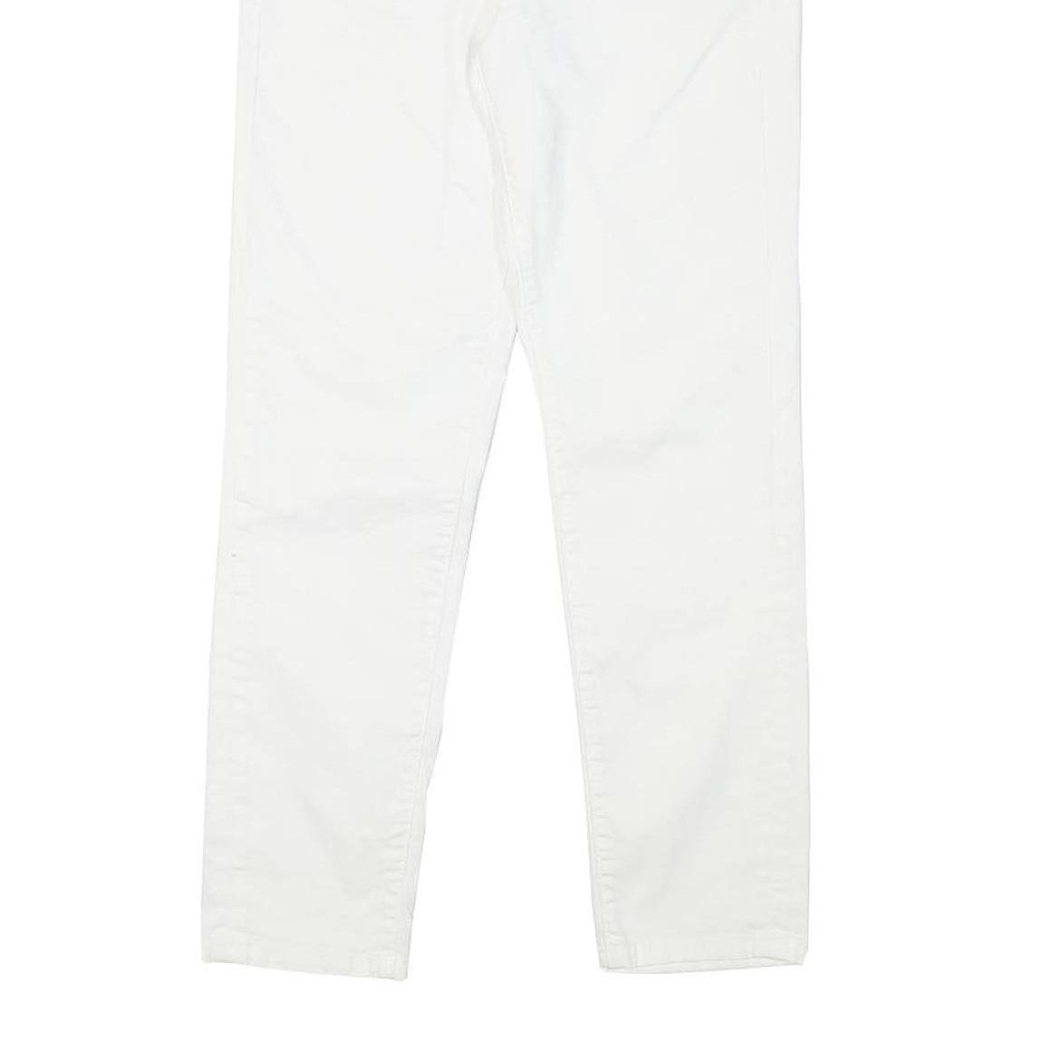 CALVIN KLEIN Womens Cotton Blend White Slim Skinny Trousers W27 L25