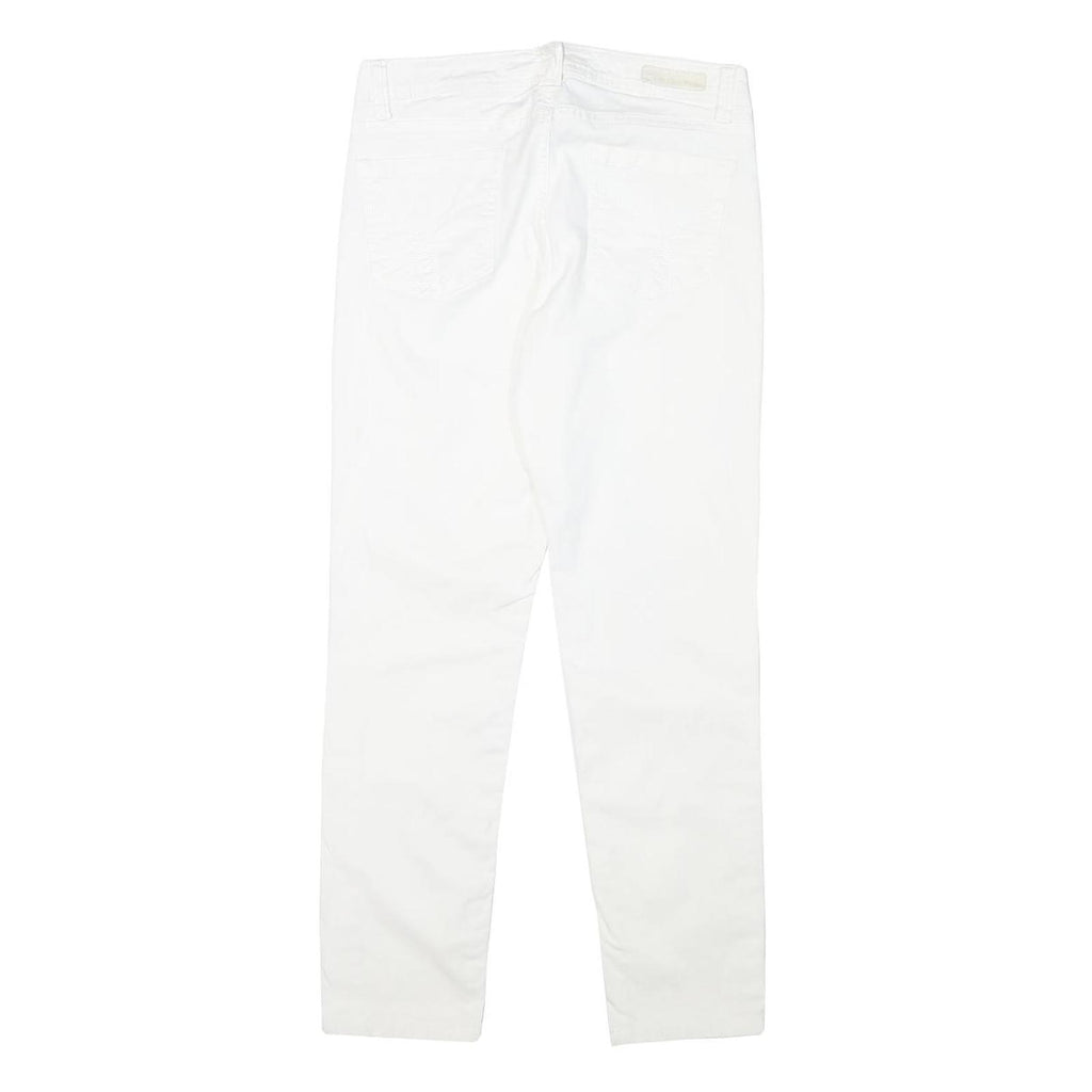 CALVIN KLEIN Womens Cotton Blend White Slim Skinny Trousers W27 L25