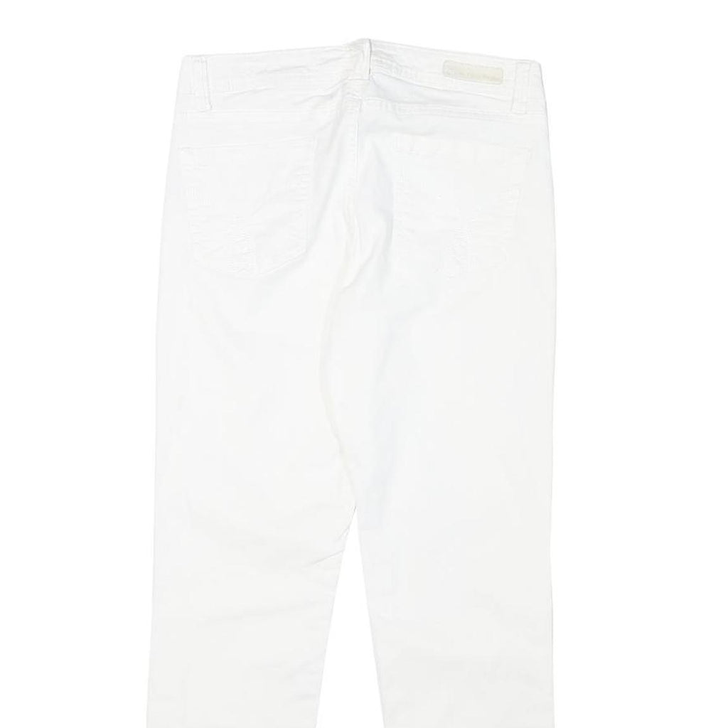 CALVIN KLEIN Womens Cotton Blend White Slim Skinny Trousers W27 L25