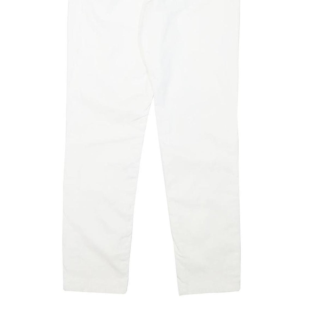 CALVIN KLEIN Womens Cotton Blend White Slim Skinny Trousers W27 L25