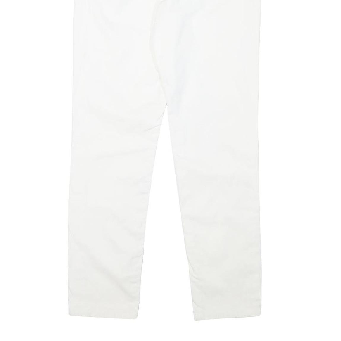 CALVIN KLEIN Womens Cotton Blend White Slim Skinny Trousers W27 L25