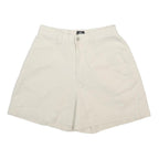LEE Womens Shorts White Casual Plain XS W24 Cotton Blend Summer