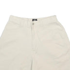 LEE Womens Shorts White Casual Plain XS W24 Cotton Blend Summer