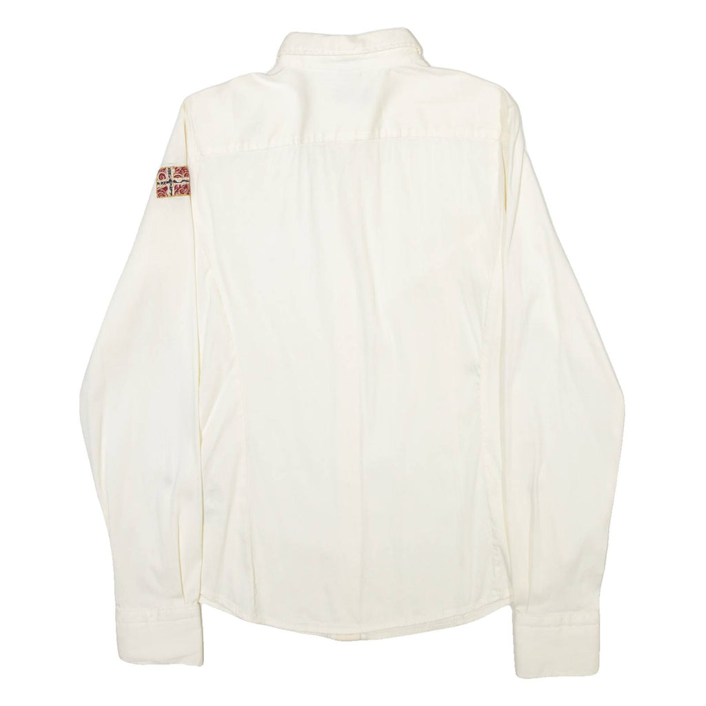 NAPAPIJRI Womens Plain Shirt Beige Long Sleeve XS