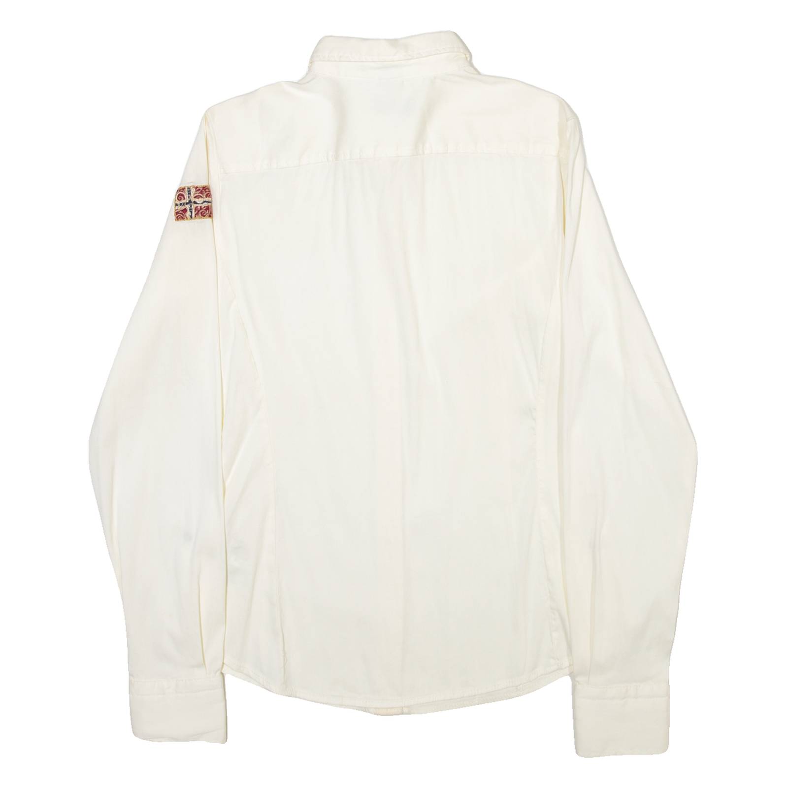 NAPAPIJRI Womens Plain Shirt Beige Long Sleeve XS
