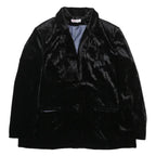 GLAMOROSA Womens Black Velvet Jacket UK 18 Button Closure Regular Fit Elegant