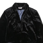 GLAMOROSA Womens Black Velvet Jacket UK 18 Button Closure Regular Fit Elegant