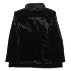 GLAMOROSA Womens Black Velvet Jacket UK 18 Button Closure Regular Fit Elegant