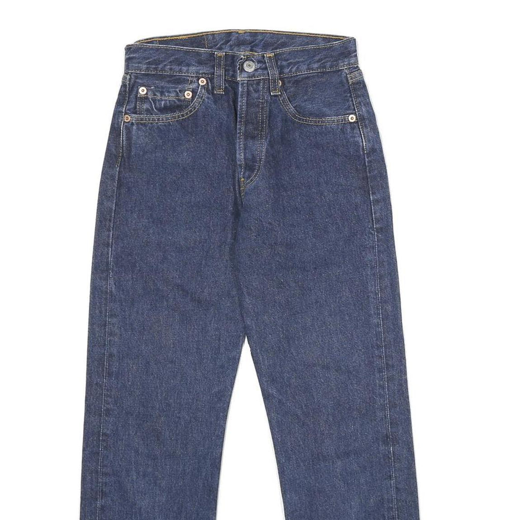 LEVI'S 501 Mens Jeans Blue Classic Straight Denim W26 L26 Button Cotton